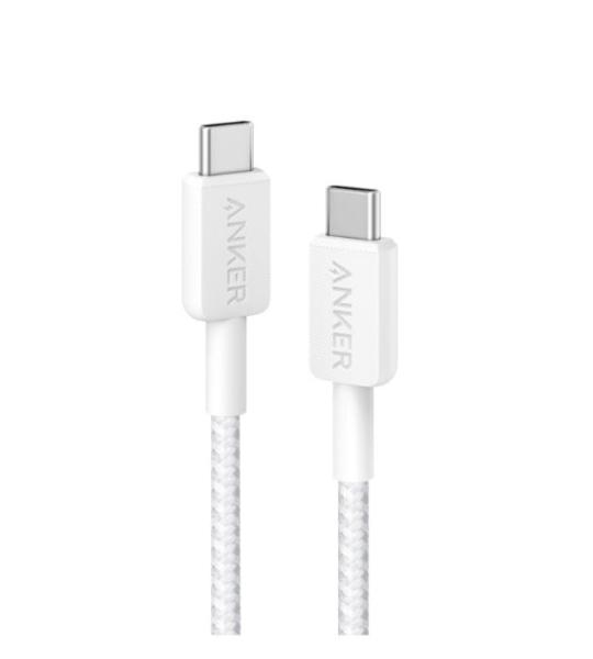 Anker 322 USB-C To USB-C Cable 6ft (Braided) White